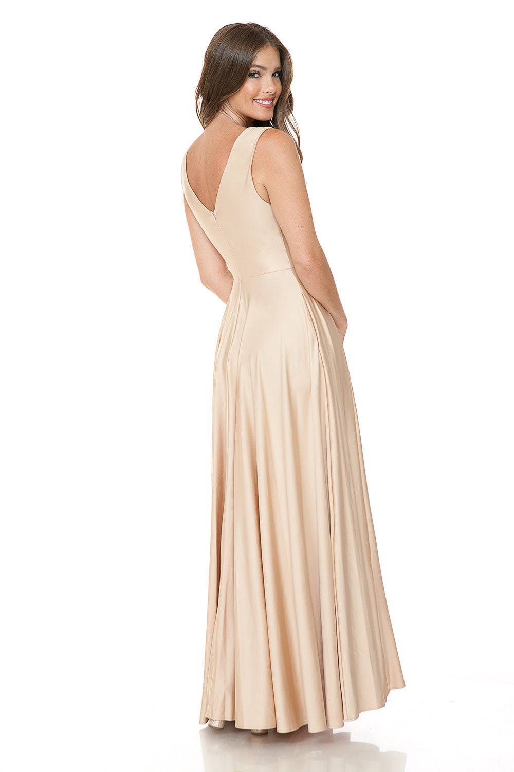 V-neck  Flare Dress by Lenovia 5242