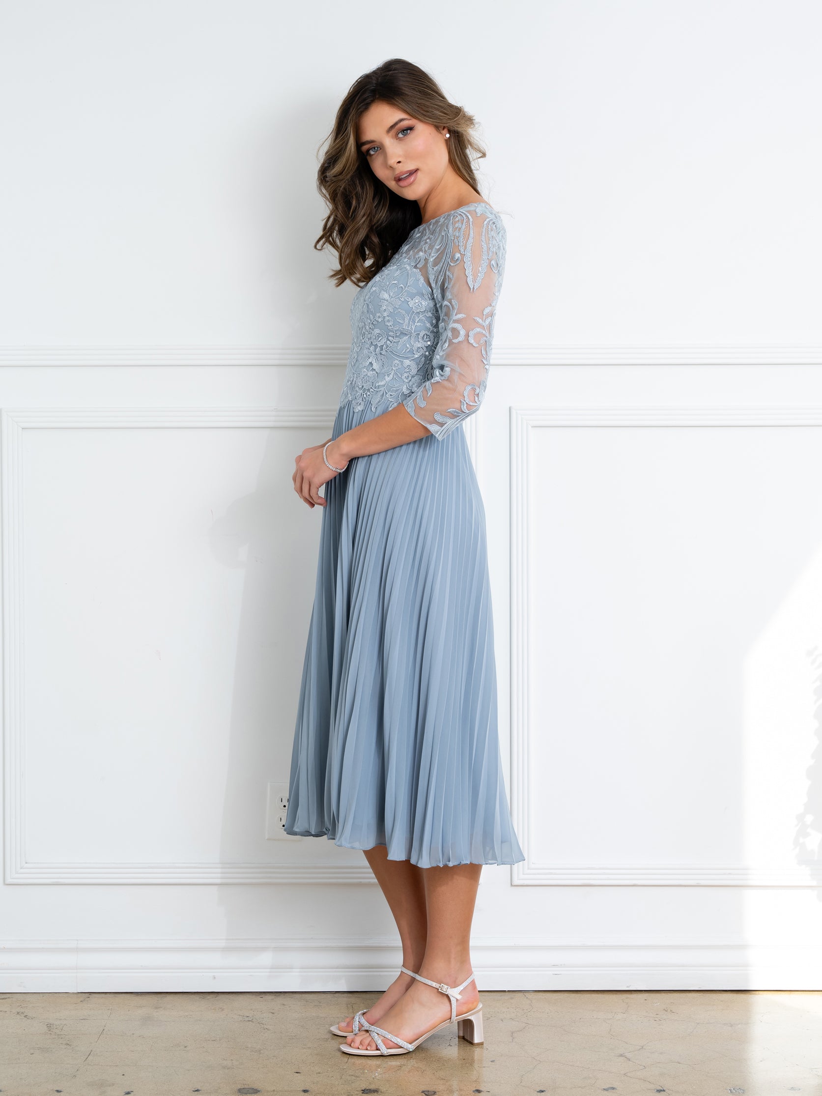 Pleated Skirt and Lace Bodice by Hana Collection 528585