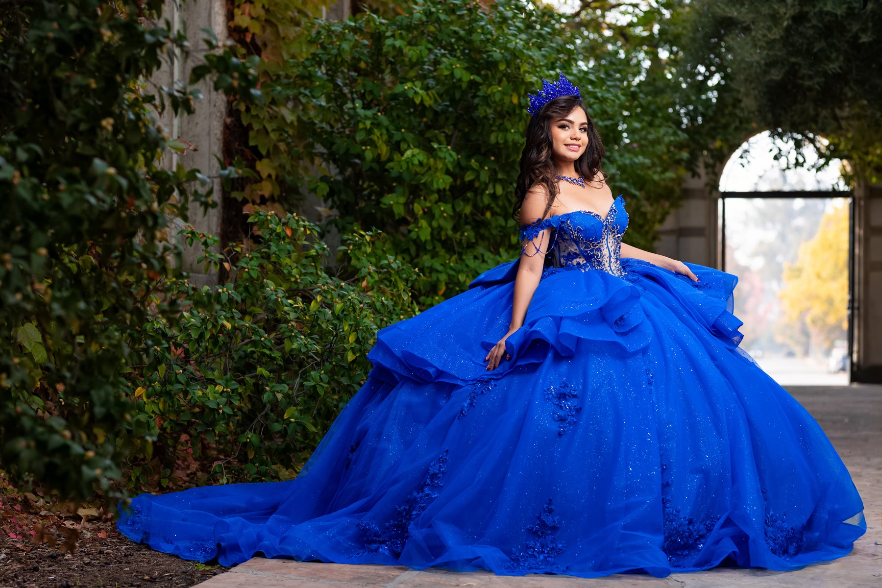 Off-Shoulder Corset Quinceañera Gown by SNKDRESS CC3132372