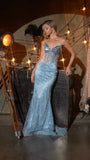 Crystal Embellished Corset Gown by Ladivine J903