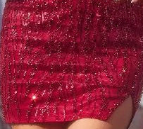 Off the Shoulder Short Sequin Dress by Adora Dress 1067