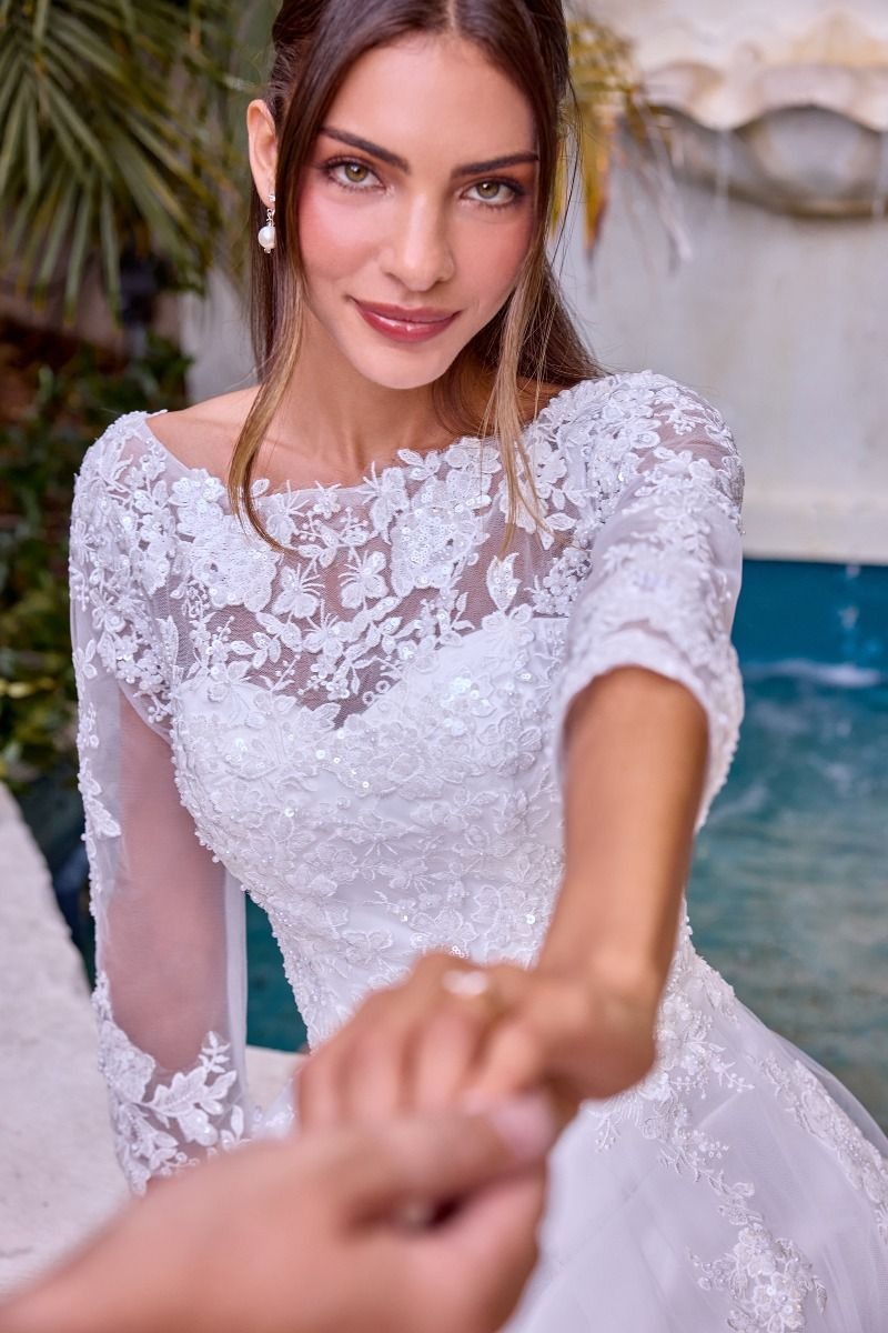 Elegant Satin Bridal Gown by Ladivine J883W