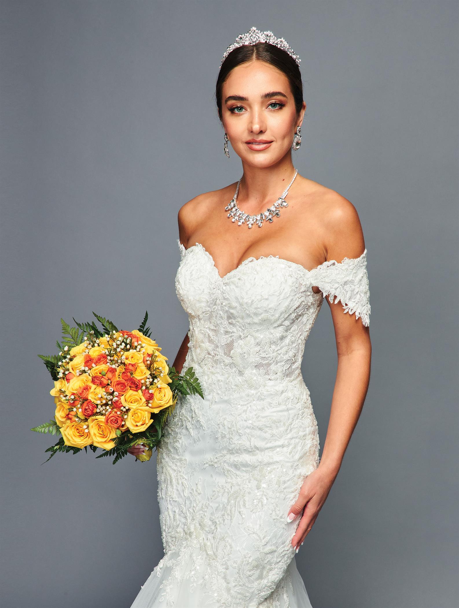Off-Shoulder Mermaid Dress by Bridal 46548