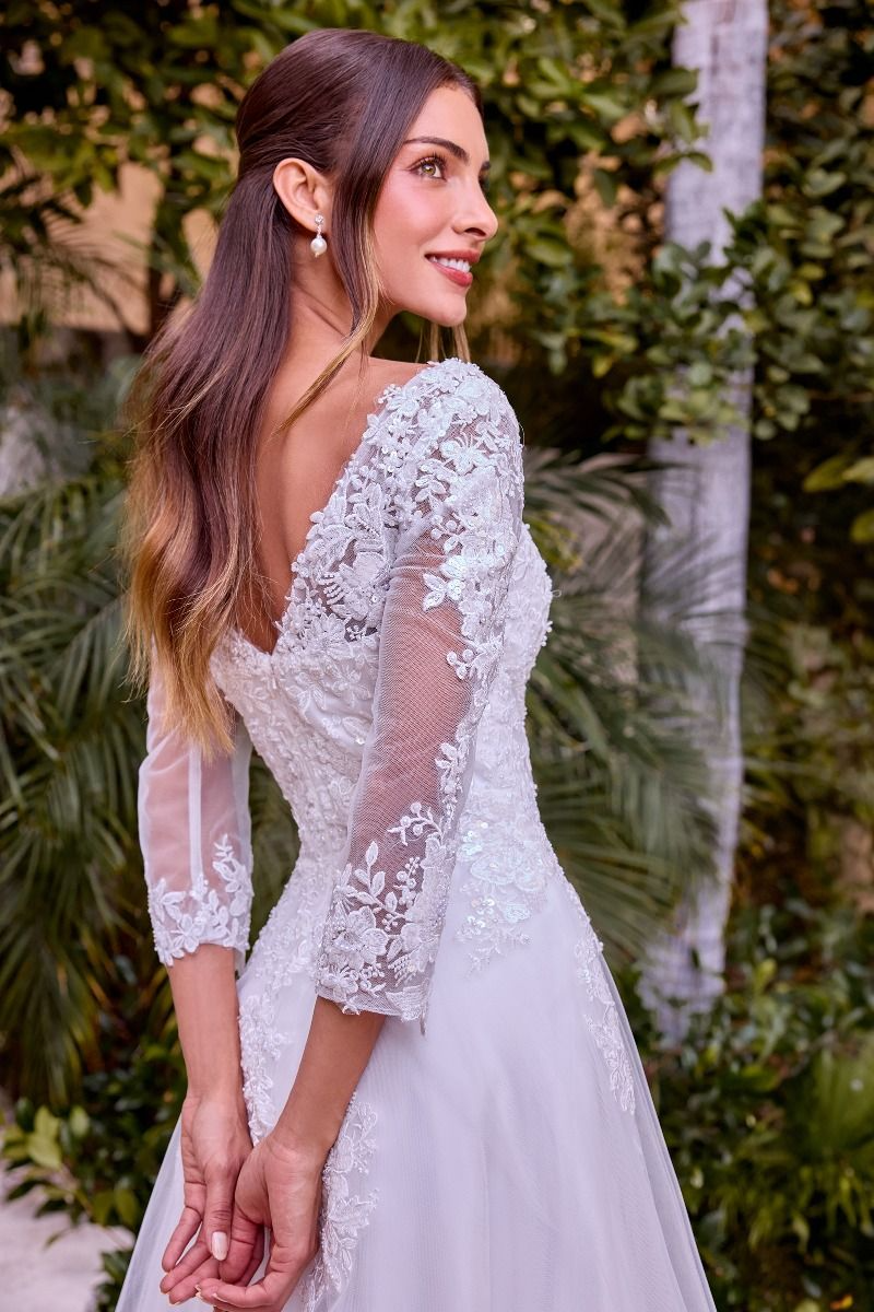 Elegant Satin Bridal Gown by Ladivine J883W