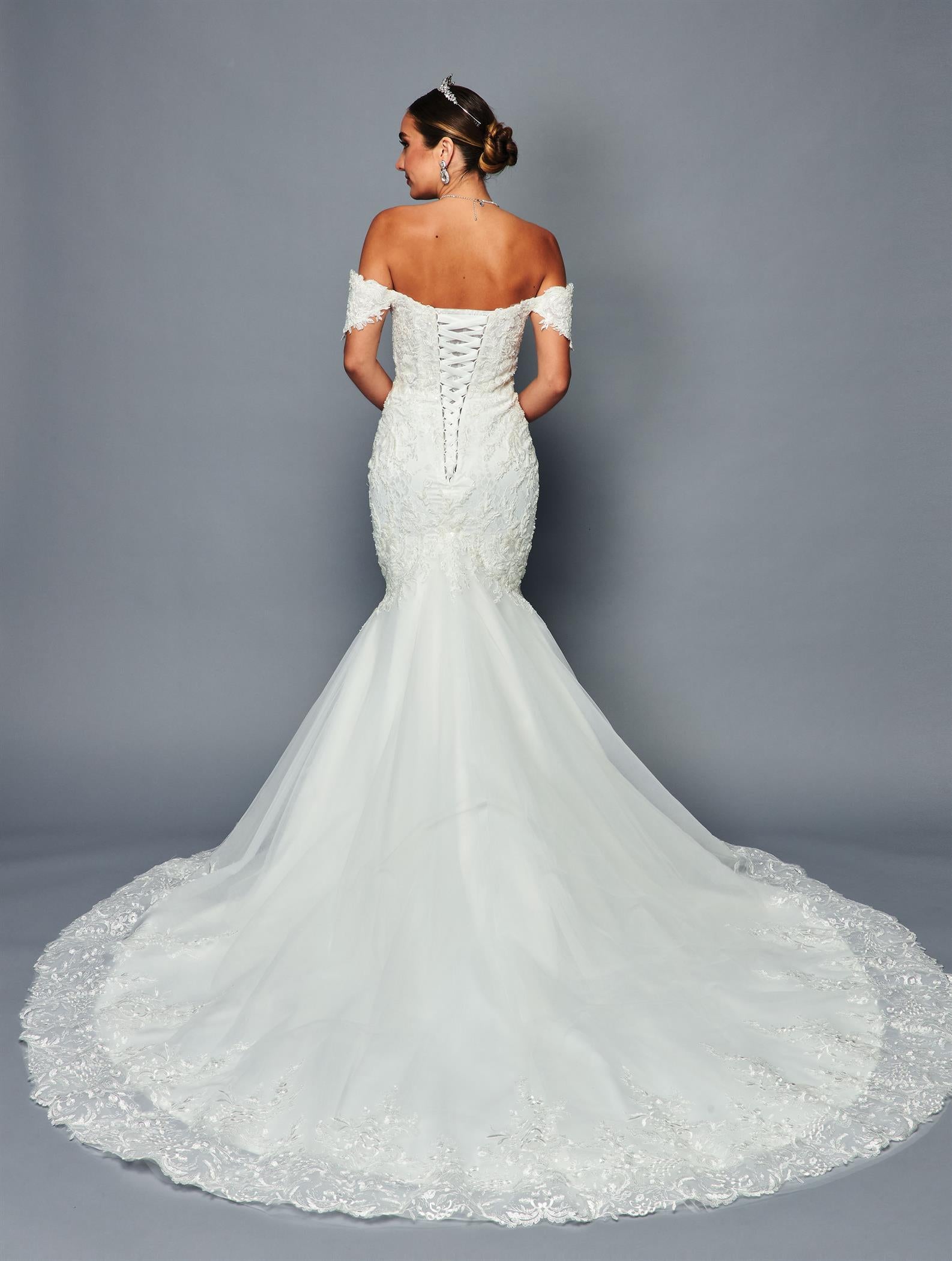 Off-Shoulder Mermaid Dress by Bridal 46548