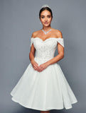 Off-Shoulder Short Dress by Bridal 46722