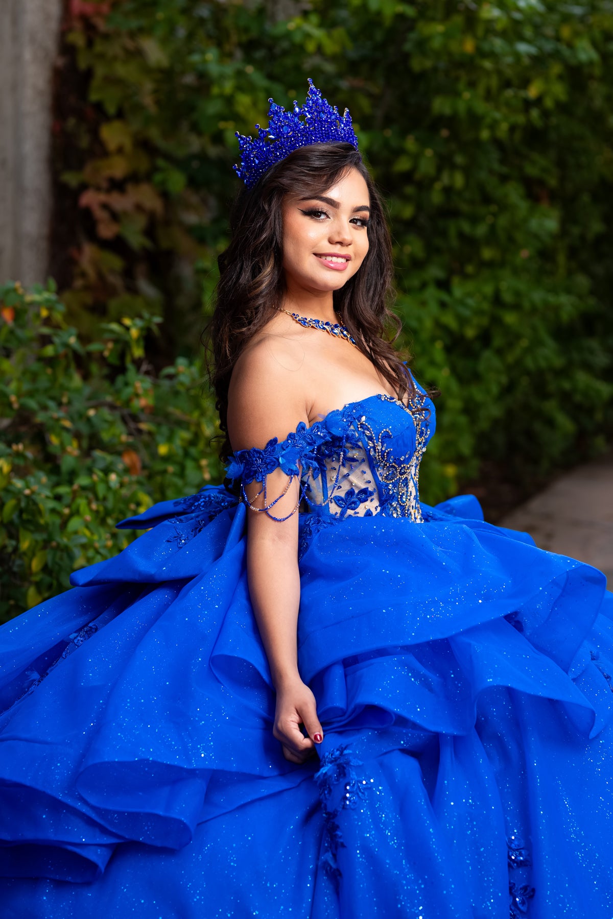 Off-Shoulder Corset Quinceañera Gown by SNKDRESS CC3132372
