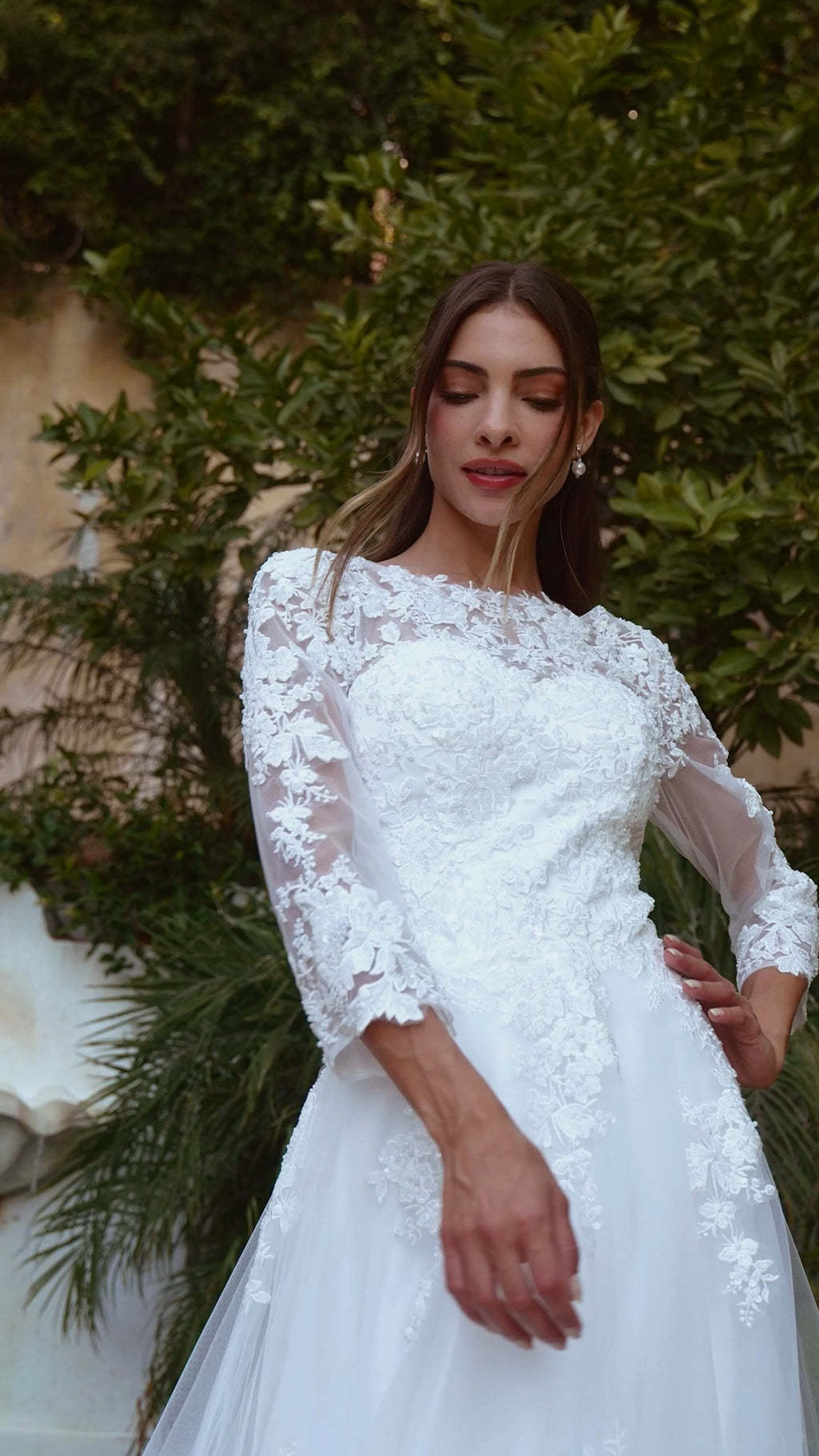 Elegant Satin Bridal Gown by Ladivine J883W