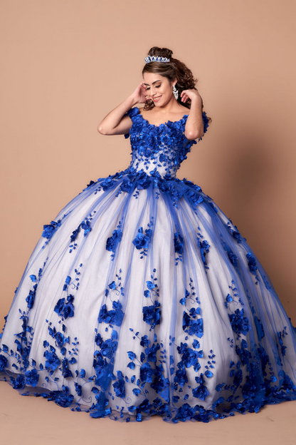 Floral Off Shoulder Ball Gown by Calla Collection SCL30005