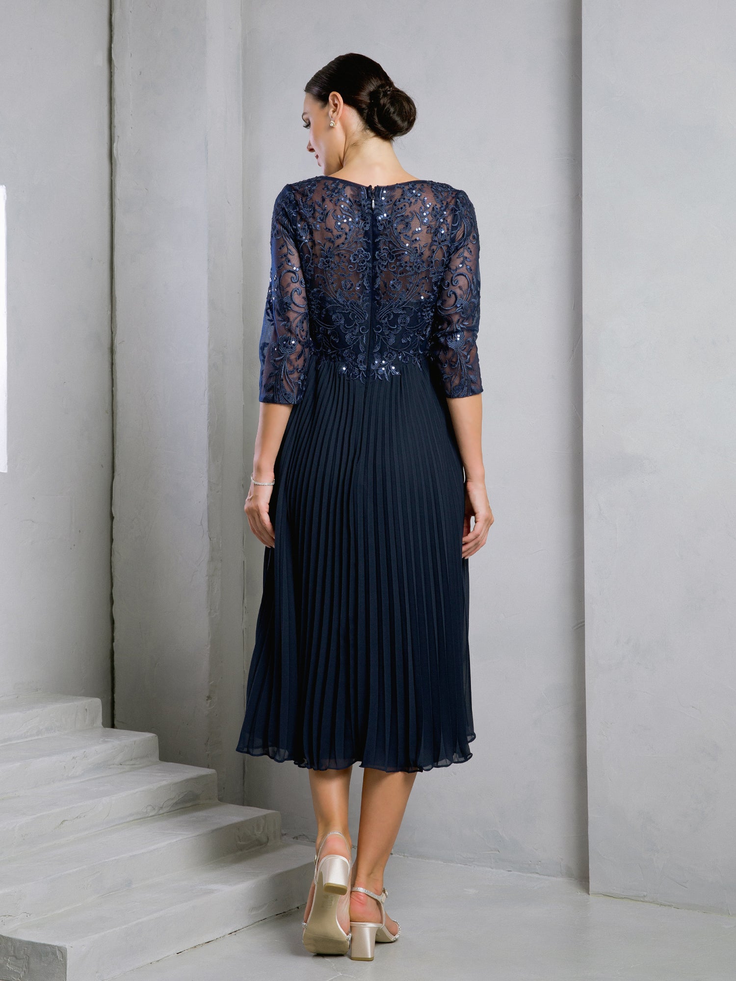Pleated Skirt and Lace Bodice by Hana Collection 528585