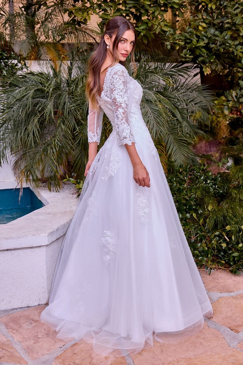 Elegant Satin Bridal Gown by Ladivine J883W
