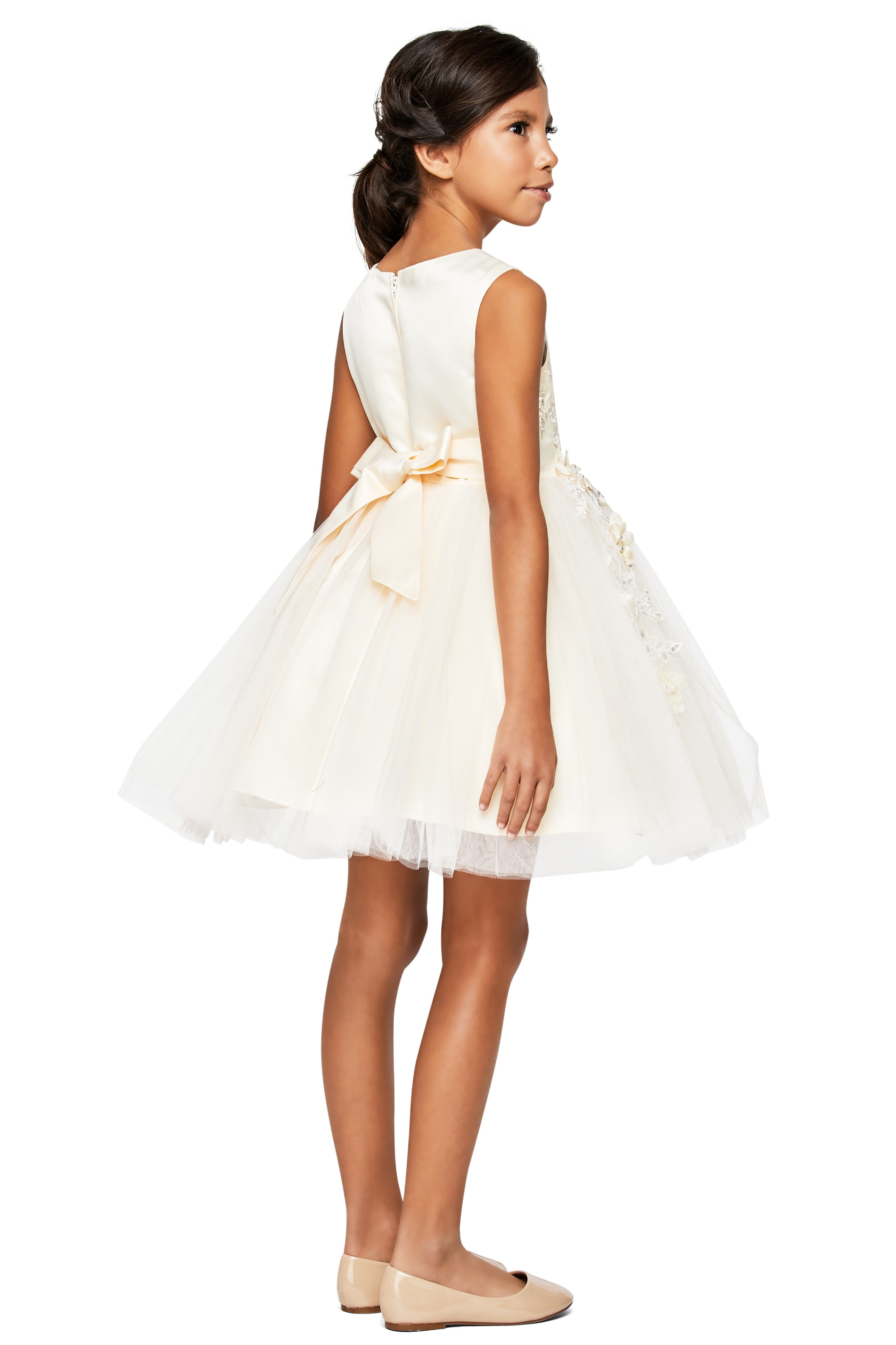 Lace Bodice Tulle Kids Dress by Cinderella Couture 9040