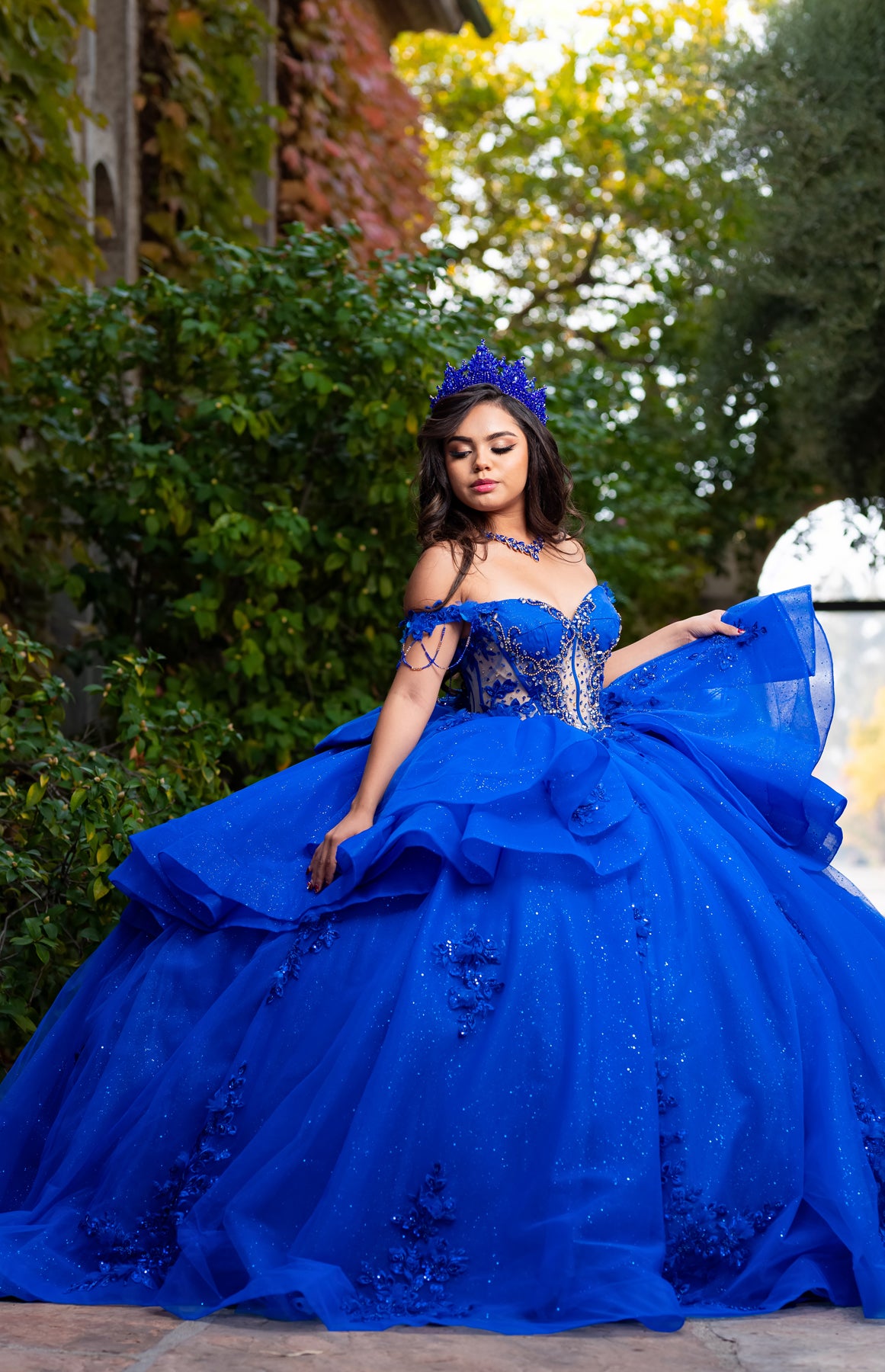 Off-Shoulder Corset Quinceañera Gown by SNKDRESS CC3132372