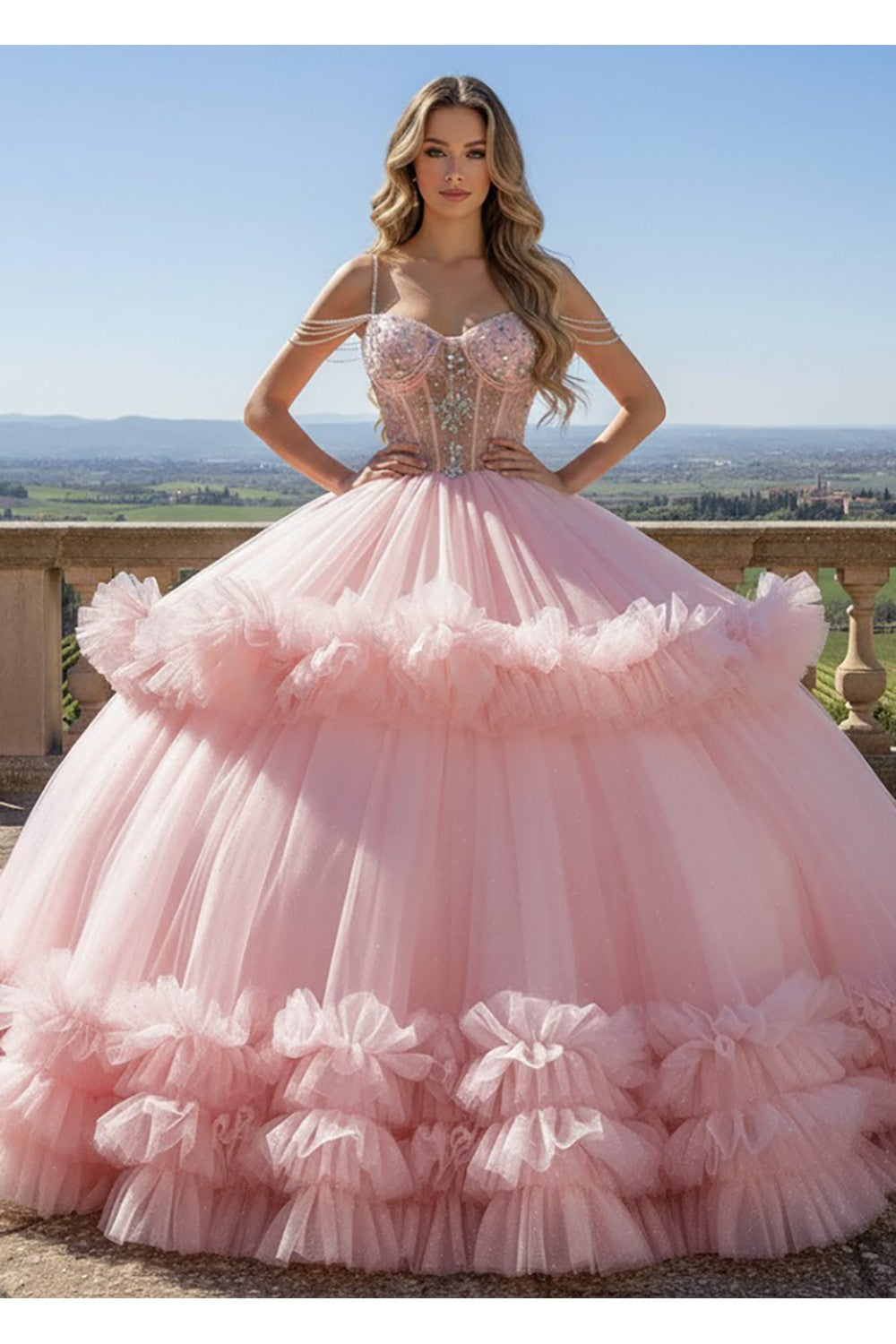 Grand Quince Glitter Ball Gown by  Couture PQ1103343