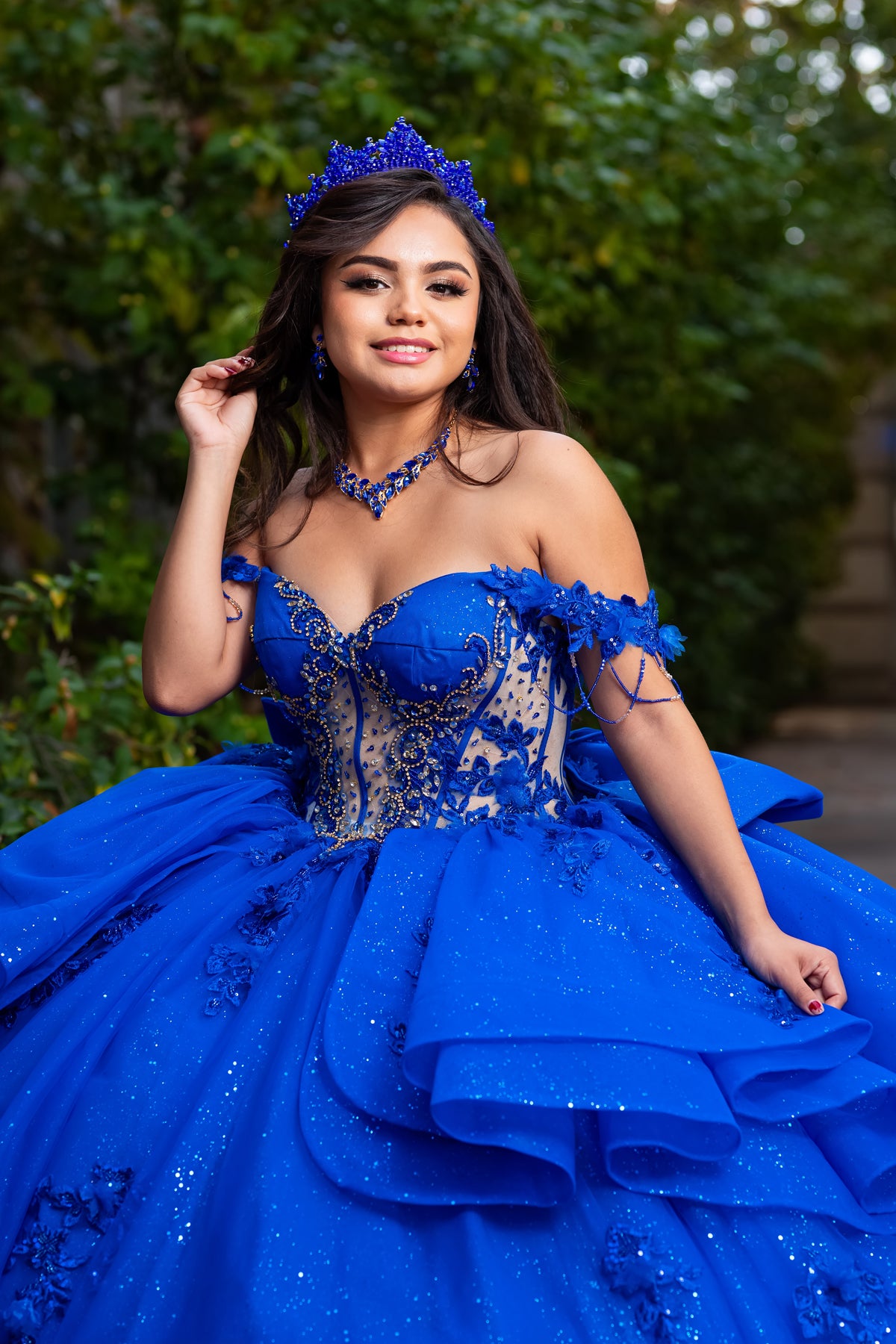 Off-Shoulder Corset Quinceañera Gown by SNKDRESS CC3132372