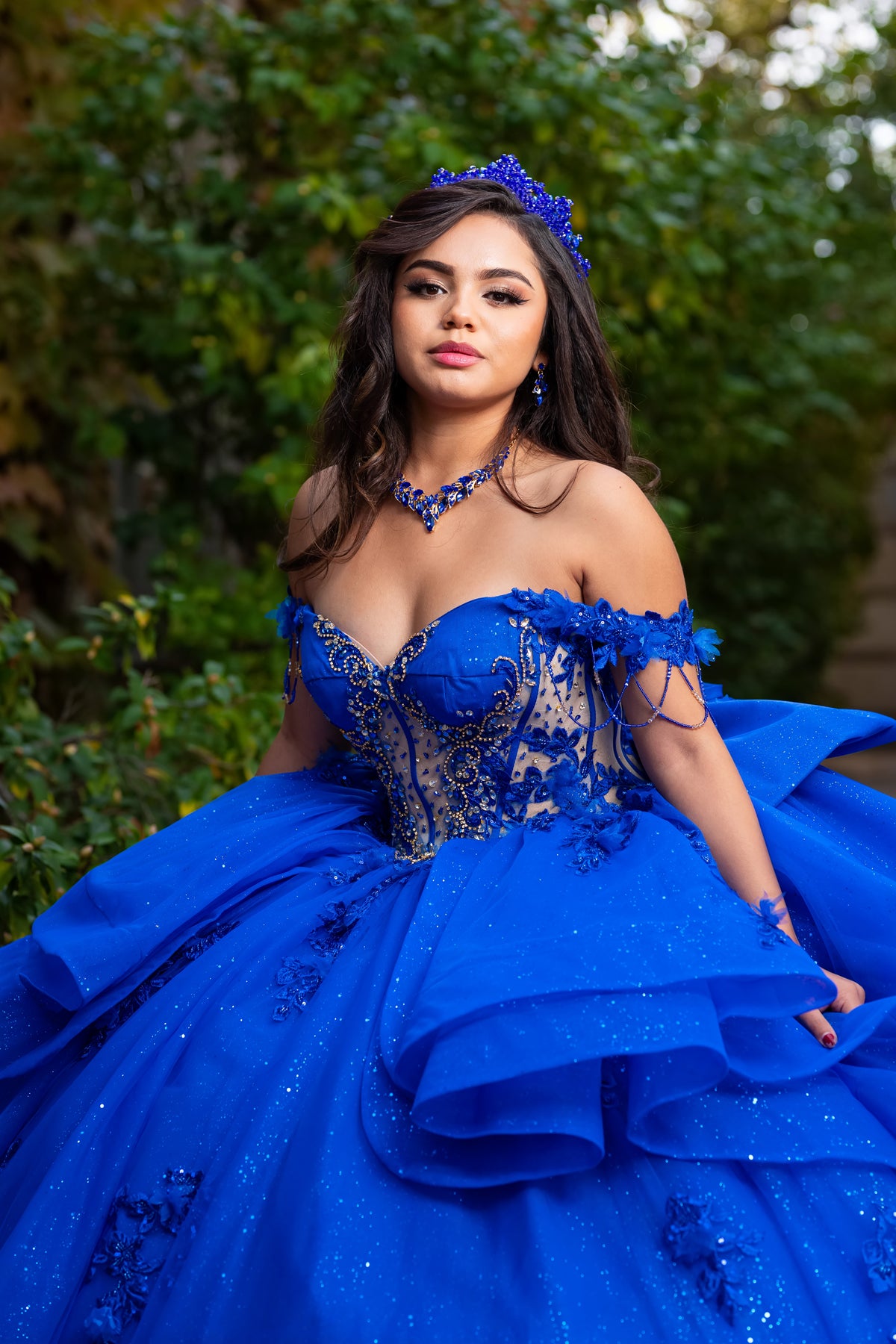 Off-Shoulder Corset Quinceañera Gown by SNKDRESS CC3132372