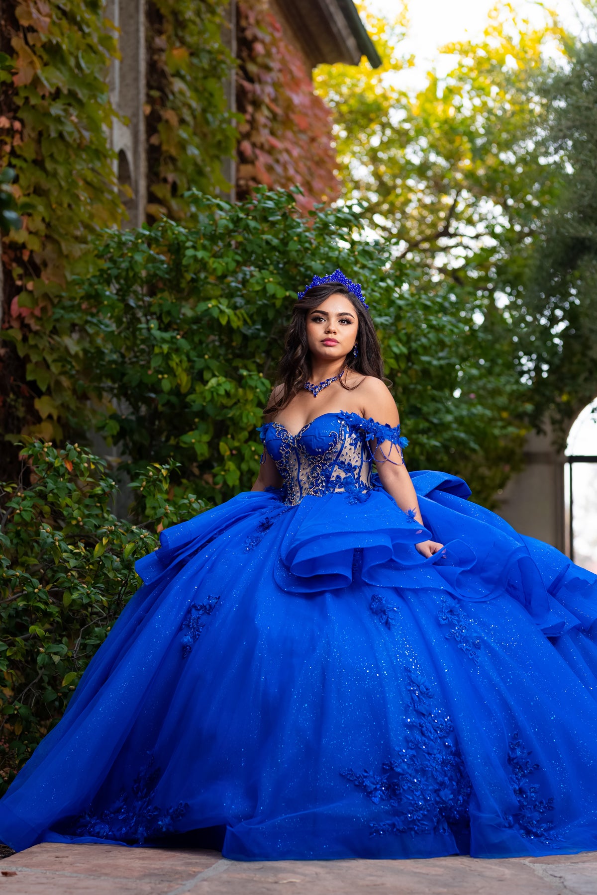 Off-Shoulder Corset Quinceañera Gown by SNKDRESS CC3132372