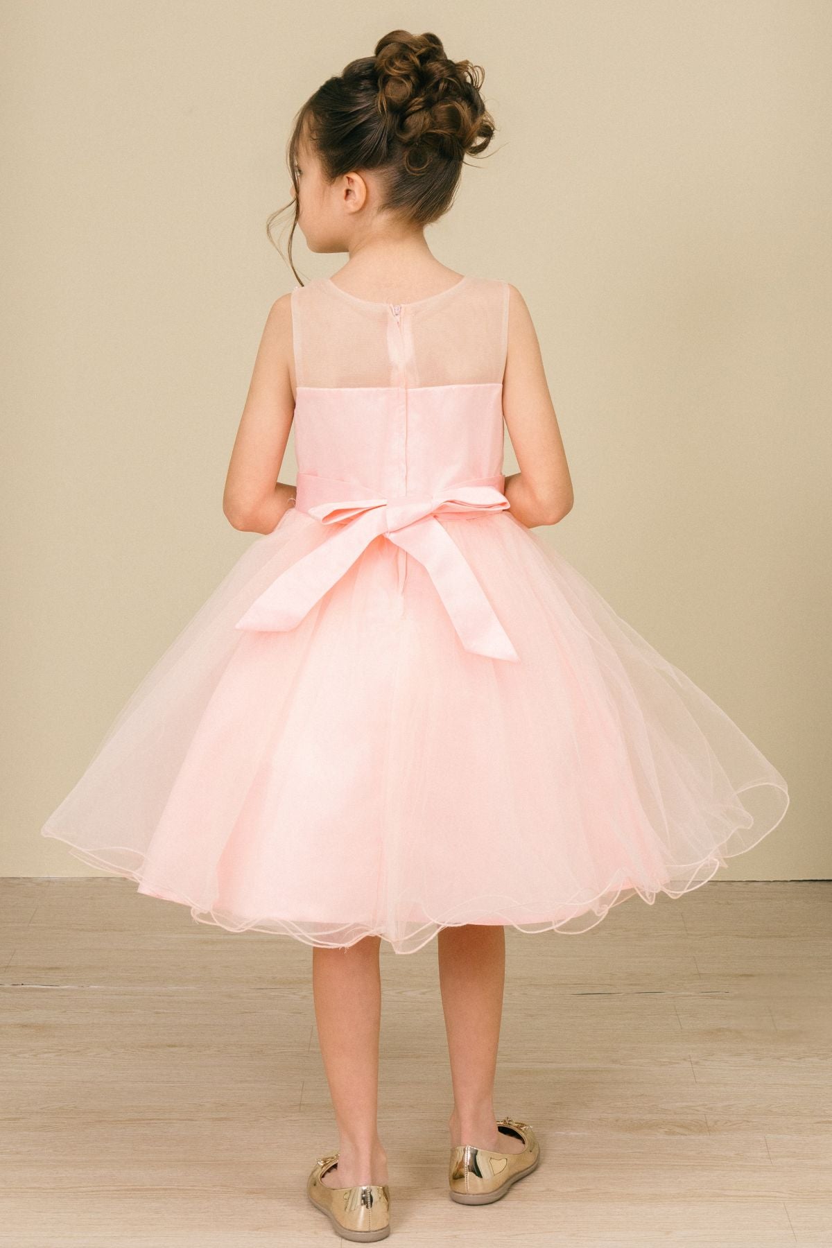 Sleeveless Tulle Kids Dress by Cinderella Couture 908334