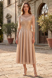 Tea-Length Mother of the Bride Dress with Pockets by Chicas J040