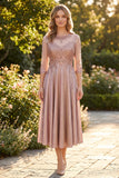 Tea-Length Mother of the Bride Dress with Pockets by Chicas J040
