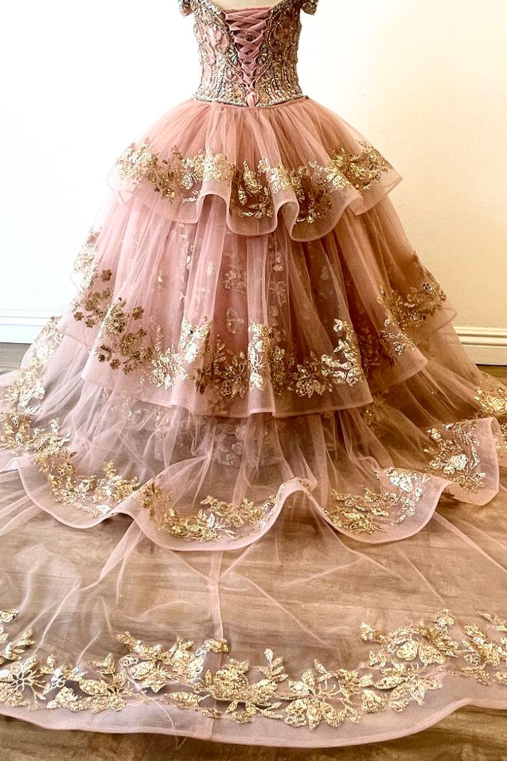 Mini quince dress by Bella Princess Couture PK1041162 Rose Gold/Gd / 3 Mini quince dress by Bella Princess Couture PK1041162 Rose Gold/Gd / 3