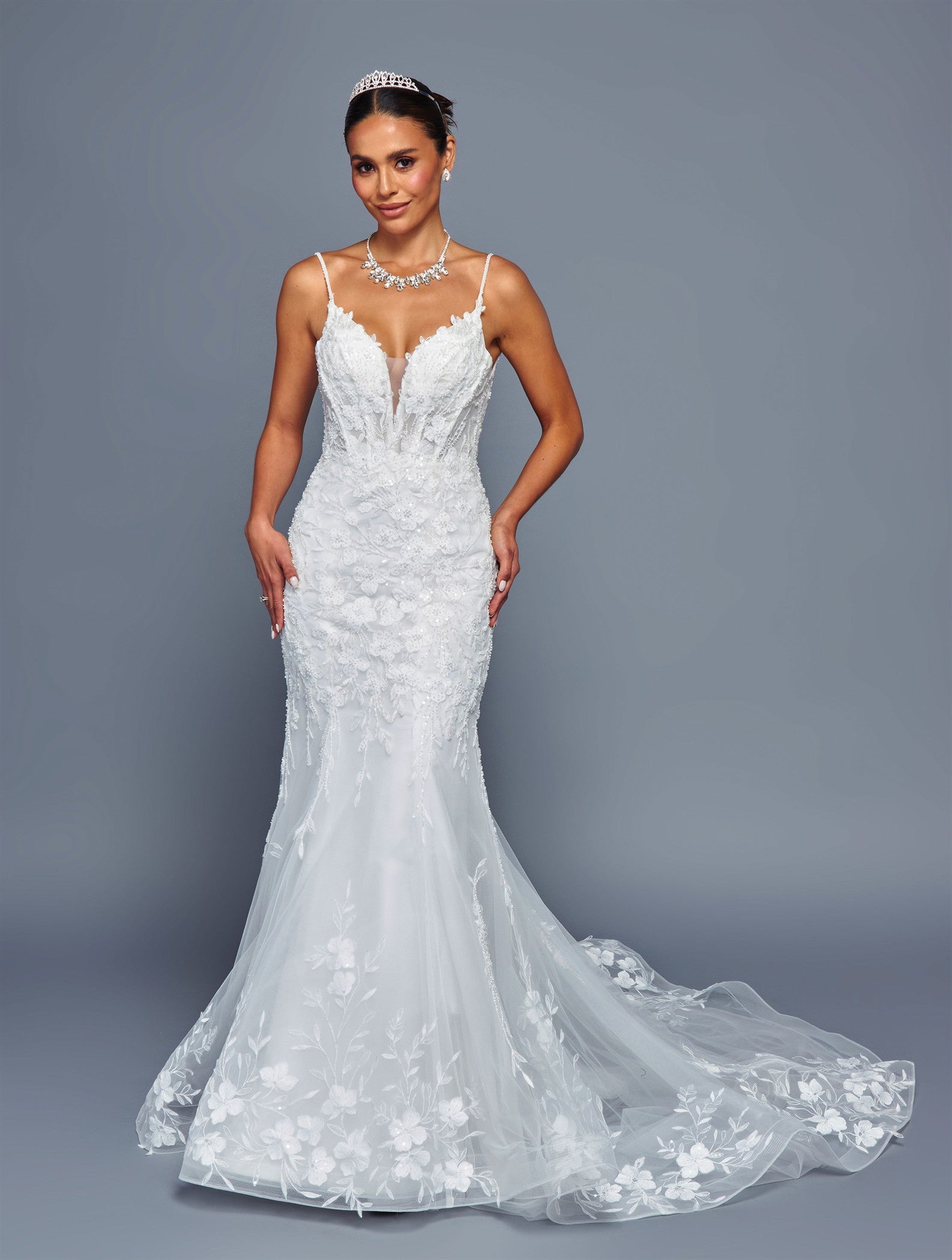 Spagetti Wedding Gown by Bridal 49871