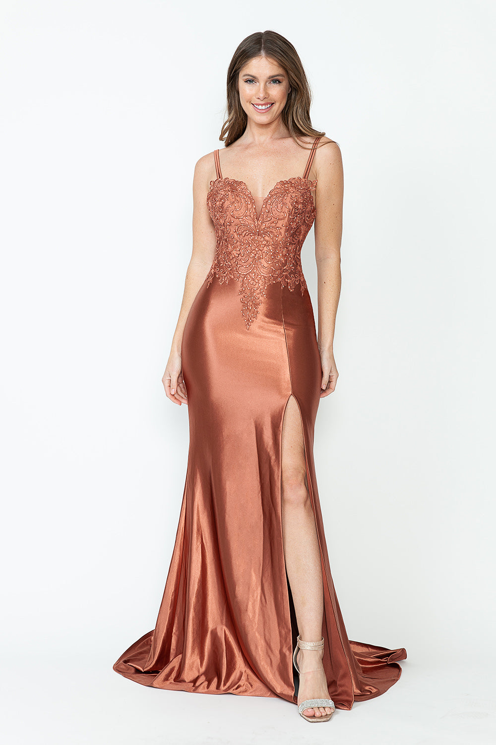Sweetheart Embroidered Formal Dress with Jacket by Lenovia 8175