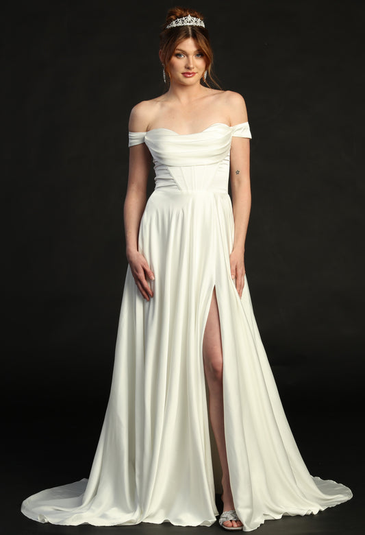 Strapless Glitter Tulle Ball Gown by Cindy Collection 732