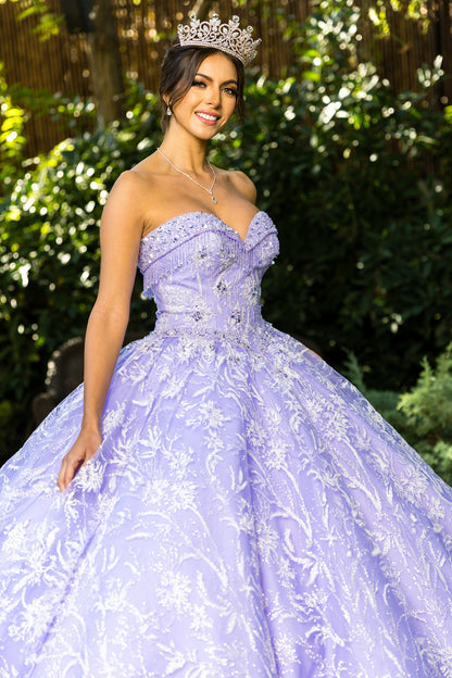 Sweetheart glitter tulle gown by Cinderella Couture 8071J