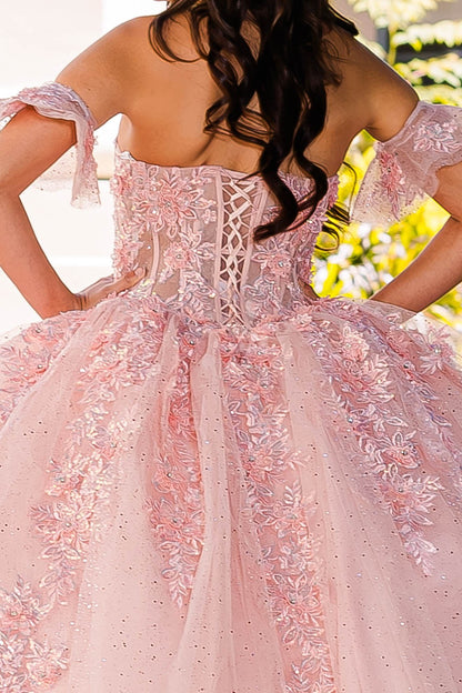 Sweetheart Detachable Puffy Ruffle Sleeve ball gown by Bella Princess Couture PQ1026