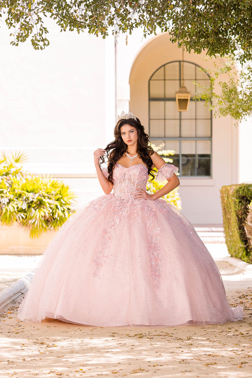 Sweetheart Detachable Puffy Ruffle Sleeve ball gown by Bella Princess Couture PQ1026