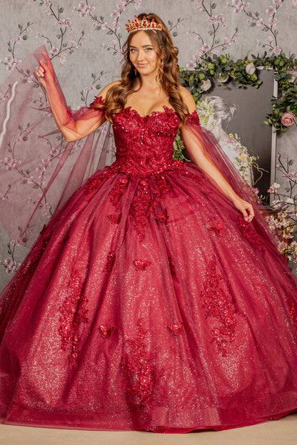 Off The Shoulder Detachable  Sleeve Ball gown by Elizabeth K GL  3181