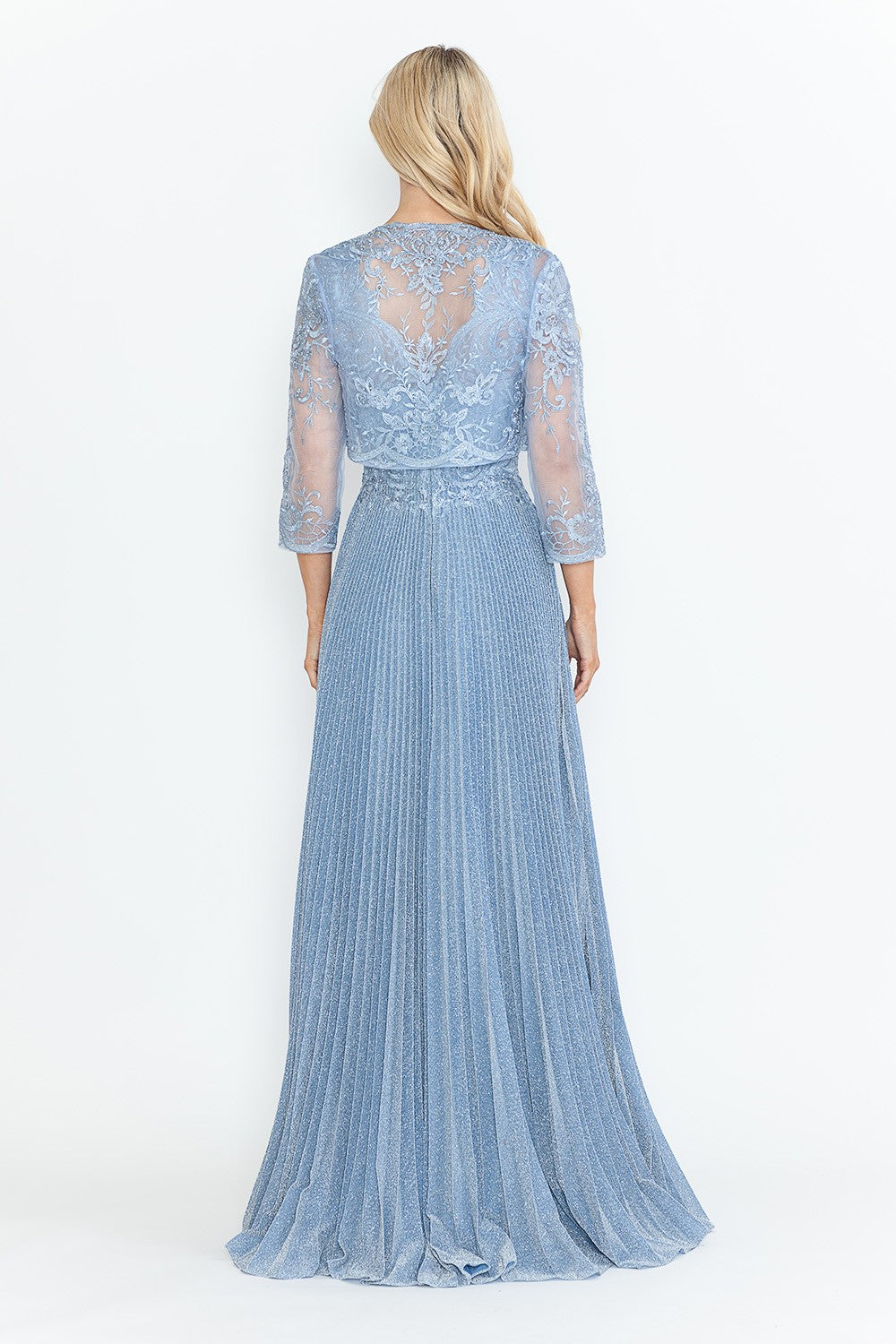 Diamond Pleated Formal Dress by Lenovia 8341