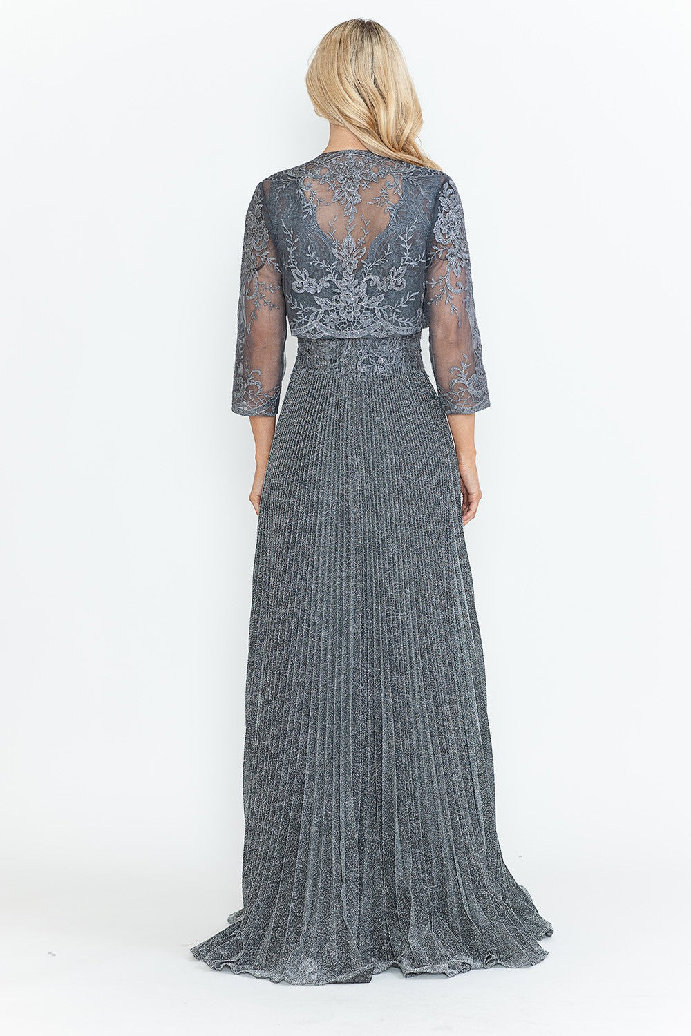 Diamond Pleated Formal Dress by Lenovia 8341