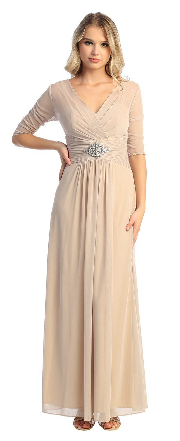 Formal dress in Dusty blue, Black, Burgundy, Coral, Dusty rose, Eucalyptus, Mocha, Royal, Sand, Teal, Teal green by Cindy Collection style 1338 | www.snkdress.com