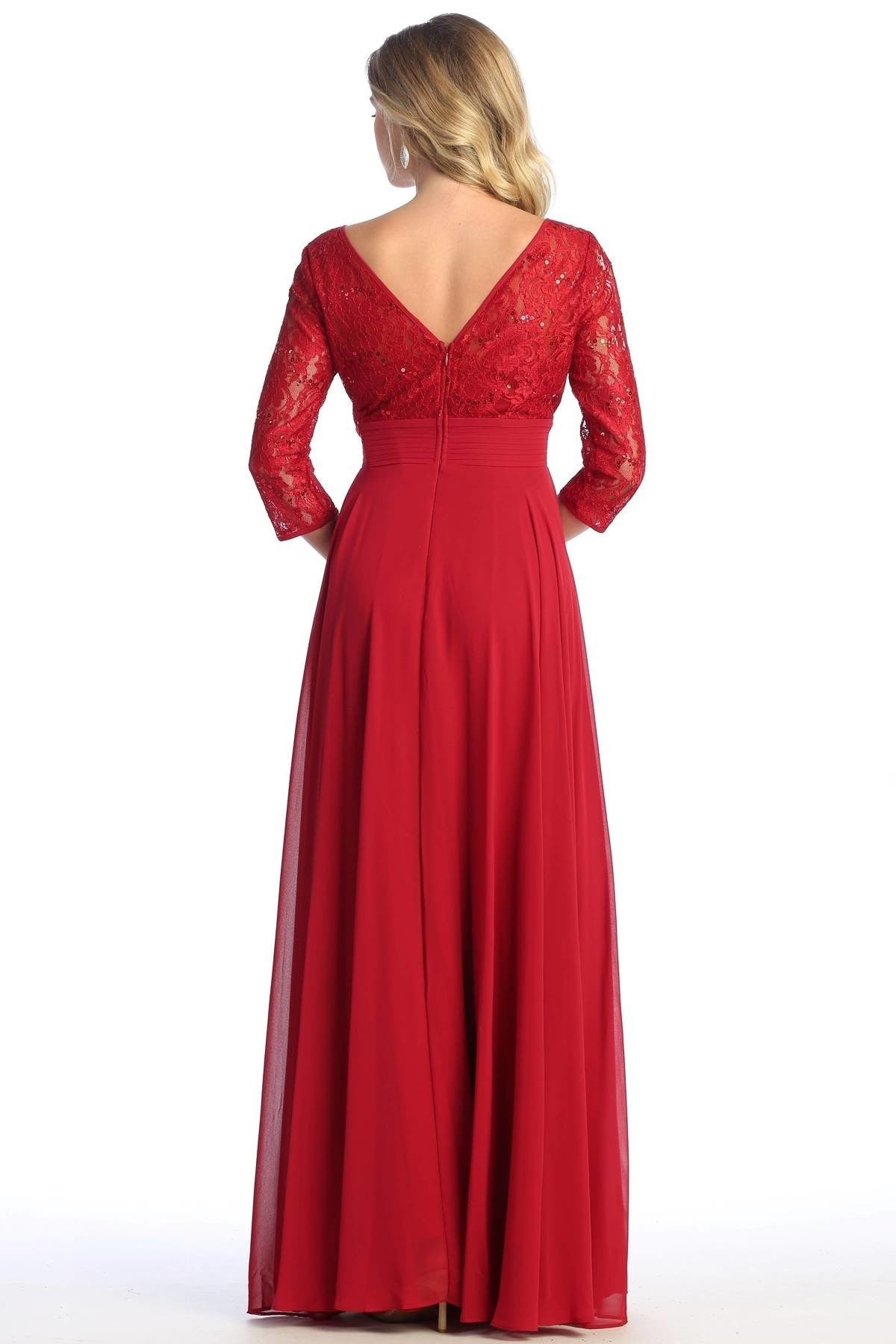 Lace Empire Waist Formal Gown by Cindy Collection 174858