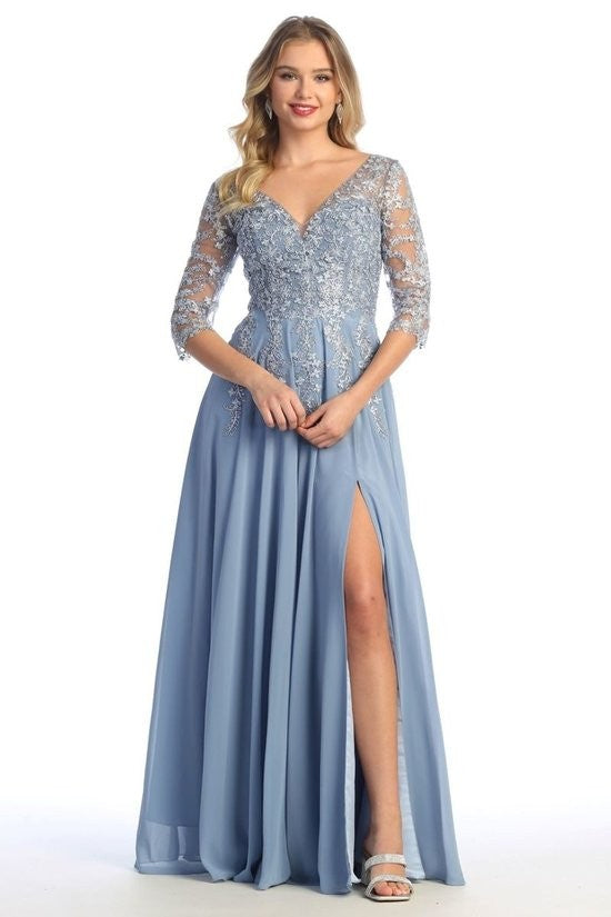 Lace Rhinestone Formal Gown by Cindy Collection 50441