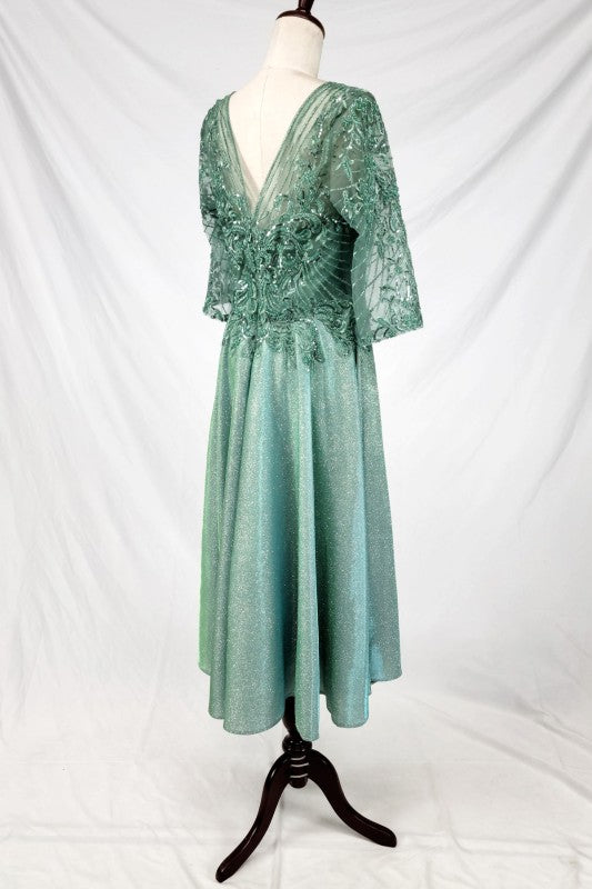 Embroidered Sequin Pocket Dress by Chicas Dress J15273