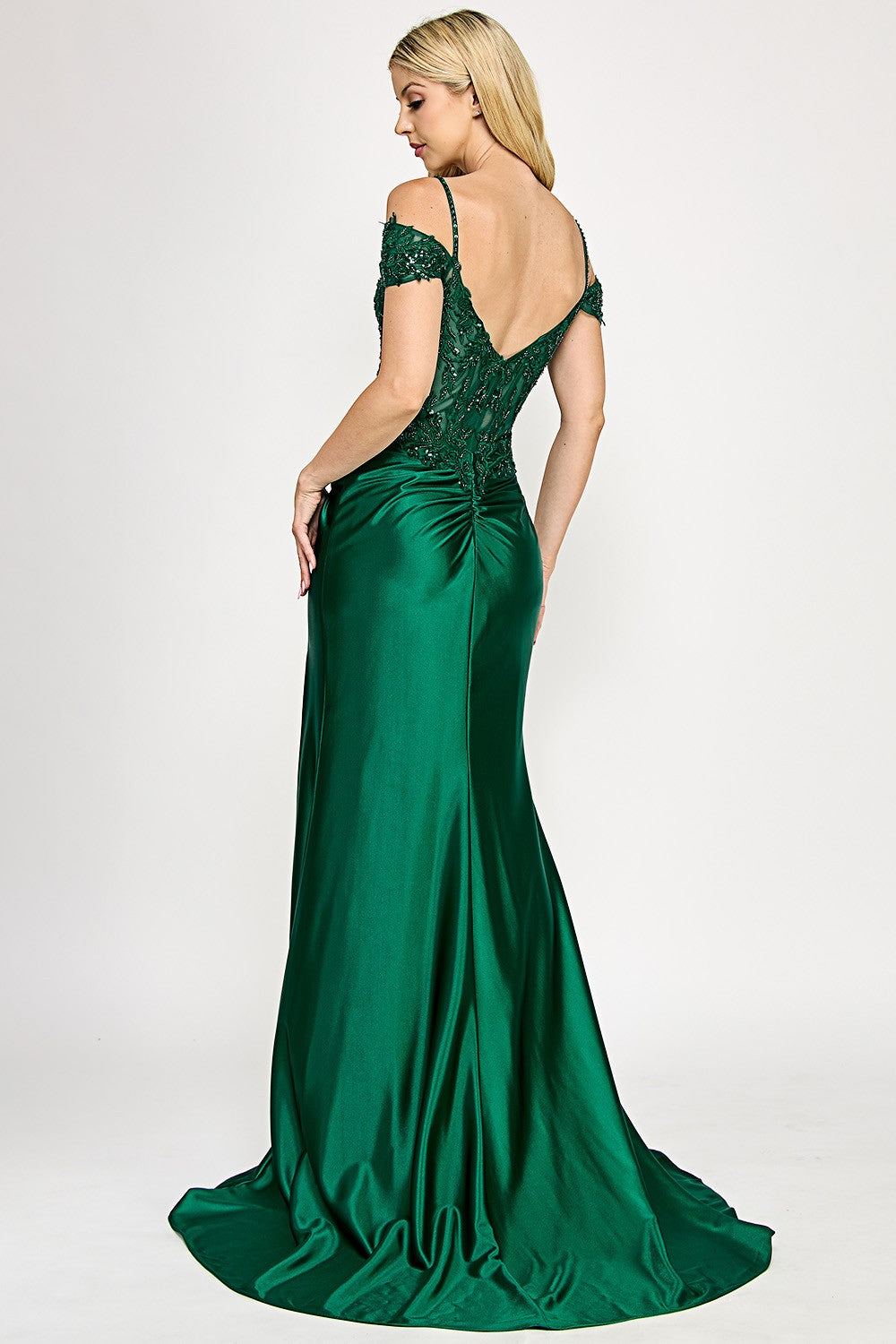 Embroidered Knot Waist Long Dress by Lenovia 8348