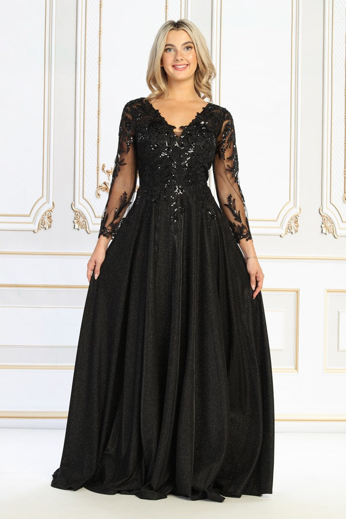 Beaded Lace Evening Gown by Cindy 50509