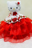 Charming Hello Kitty plush doll for quinceañera party, accessible for visually impaired.