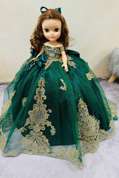 Quincenera Doll GREE AN GOLD .snkdress,wwwsnkdress.com 