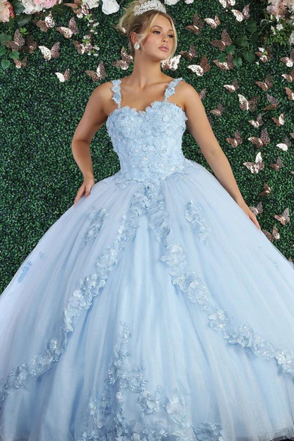 3D Floral Appliques Ball gown By May Queen LK159