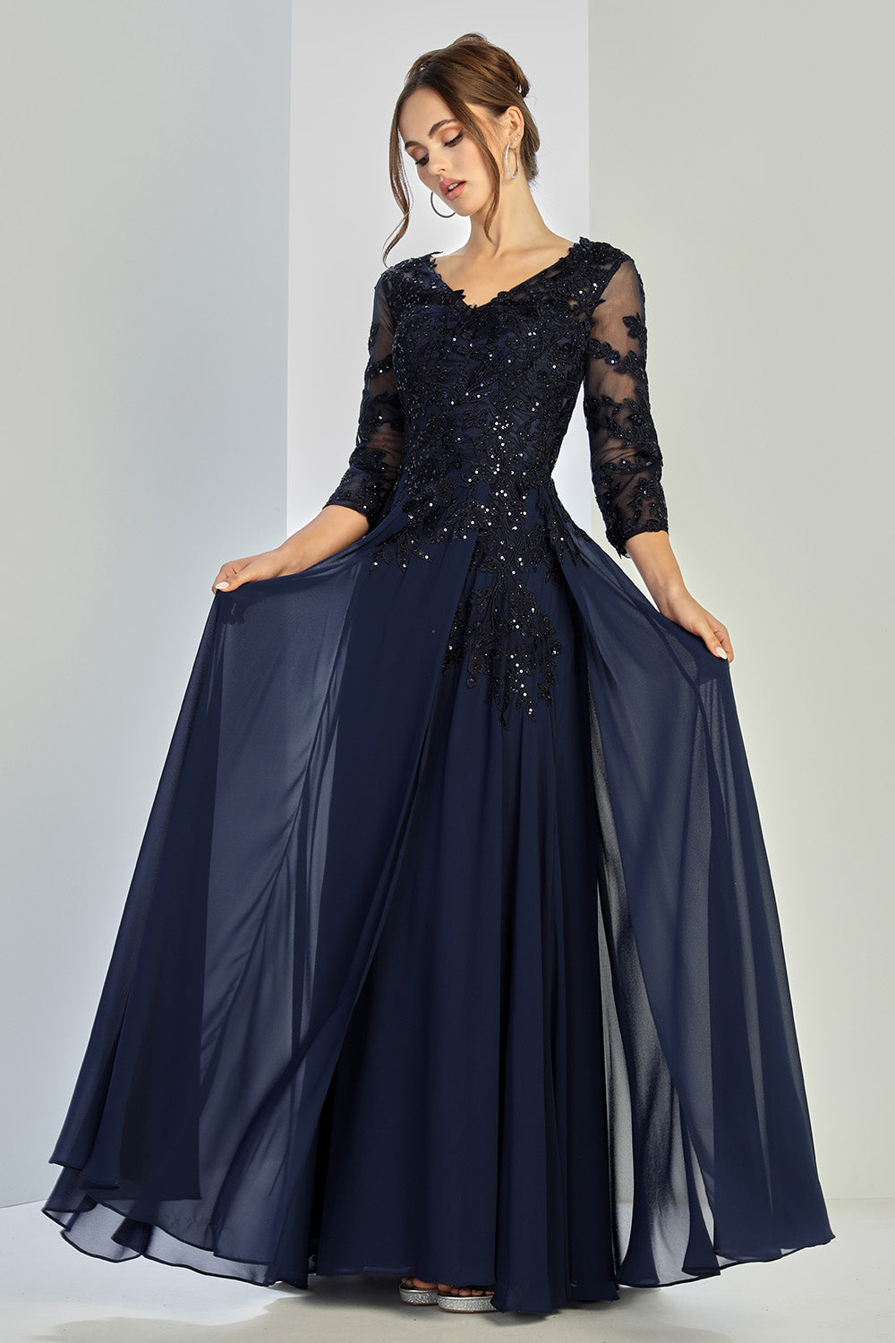 Refined plus size formal gown by AdoraUS 3247
