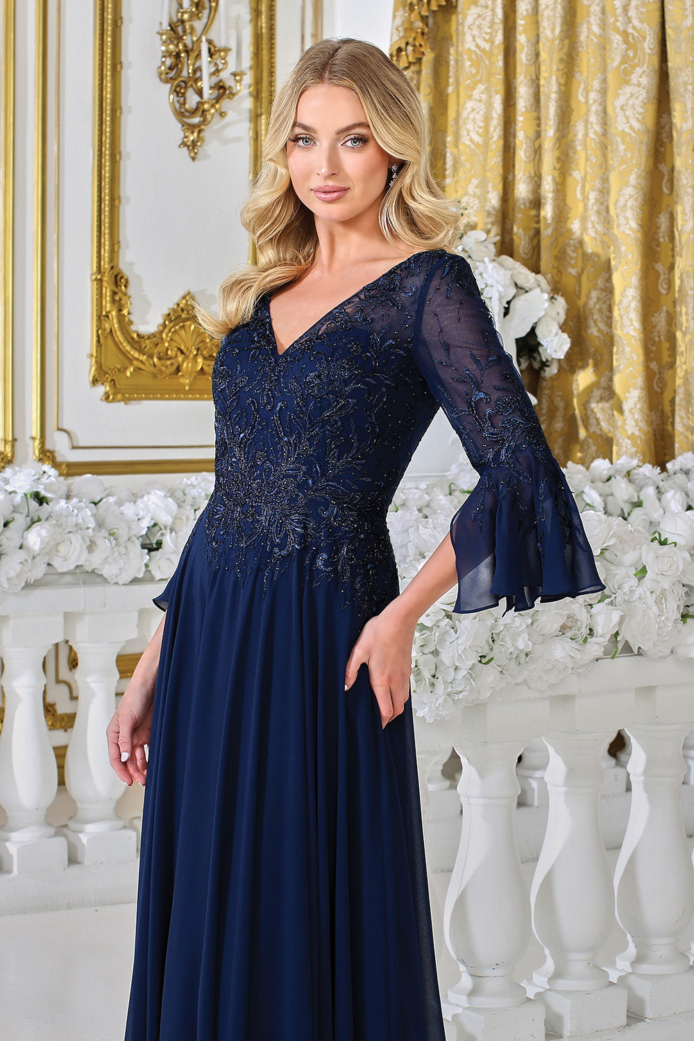 Refined plus size formal gown by AdoraUS 331748