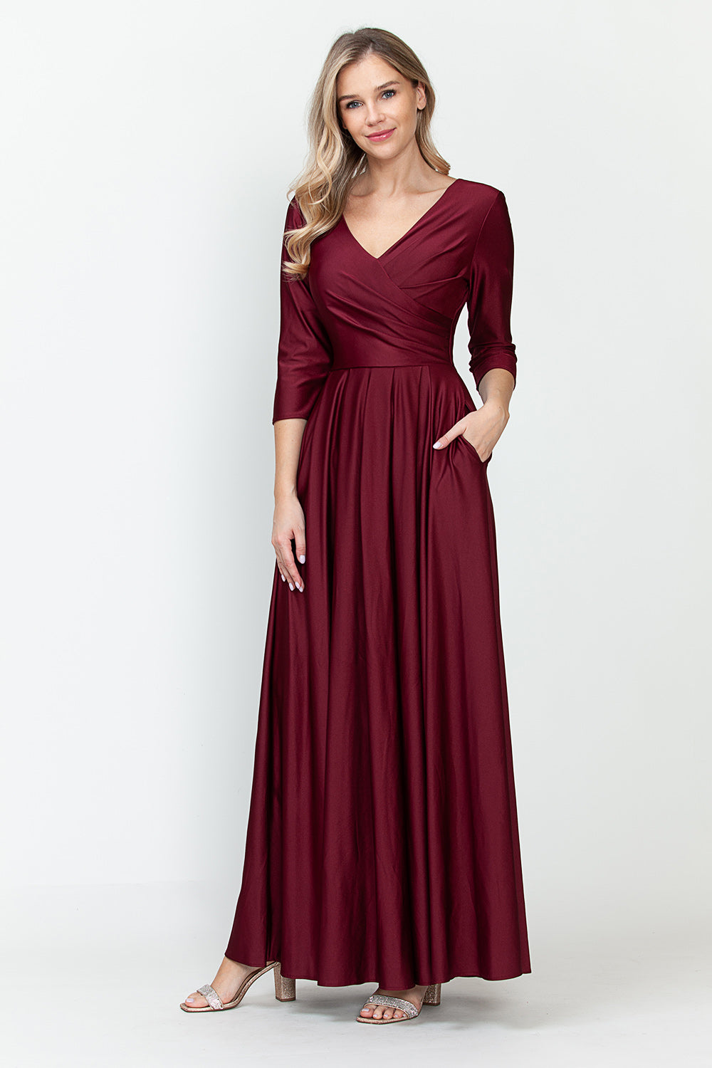 3/4 Sleeve  Flare Dress by Lenovia 5243