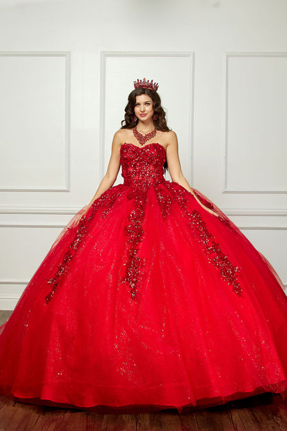 Off-Shoulder Ball gown with Lace by Bella Princess PQ1070