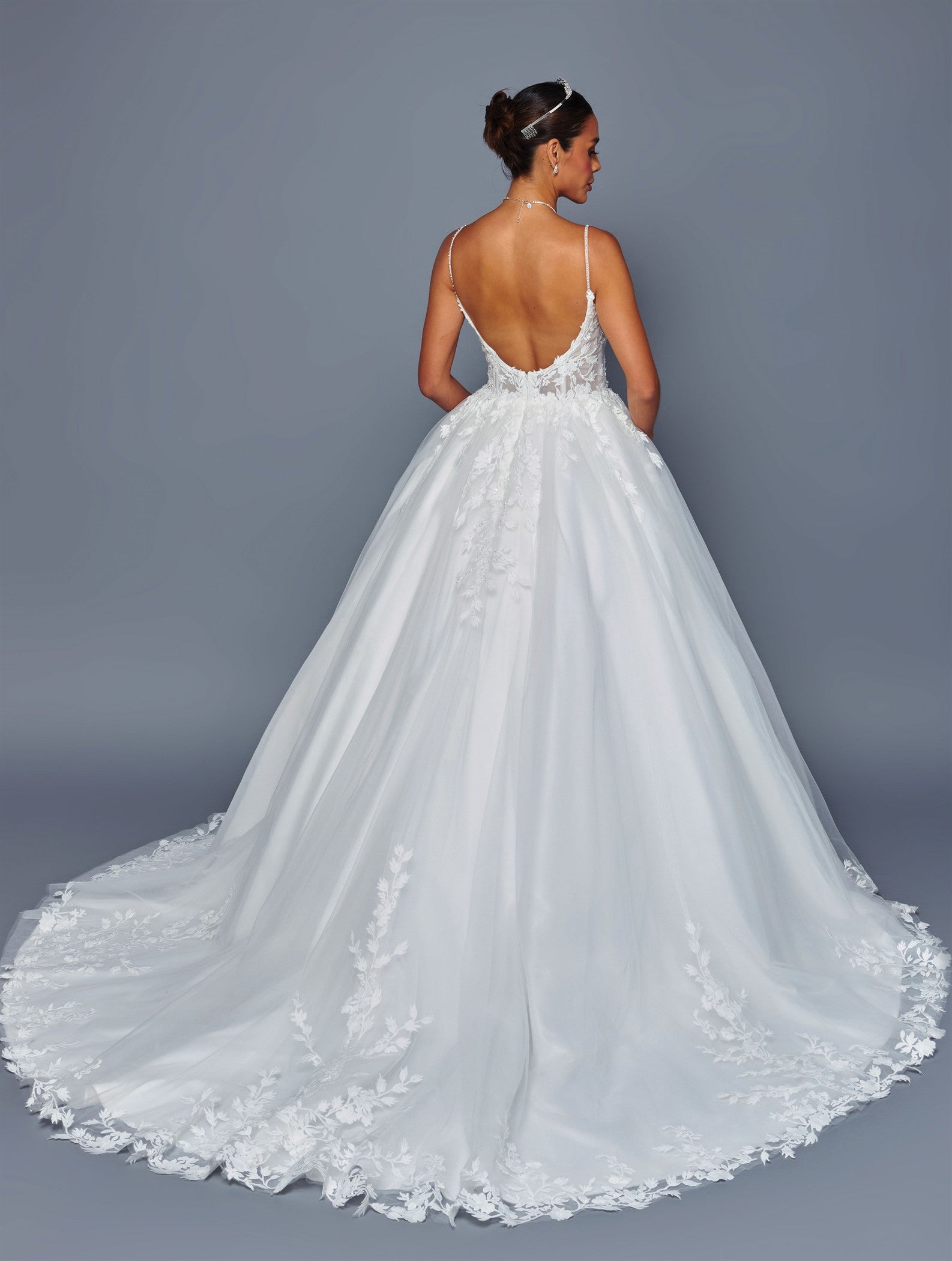 Spagetti Wedding Gown by Bridal 49628