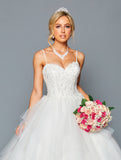 Strappy V-Neck Ball Gown Gown by Bridal 44602