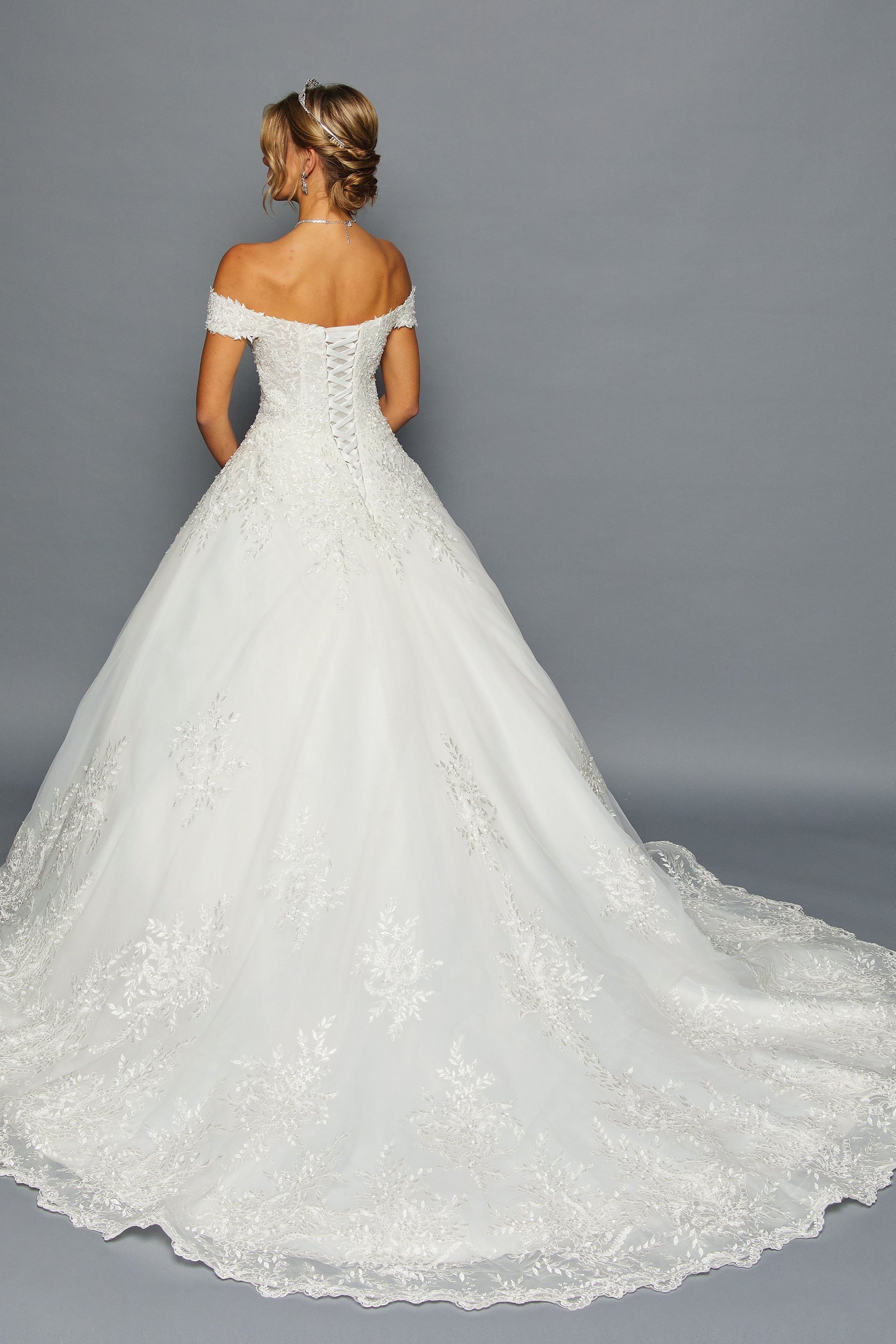 Off-Shoulder Sweetheart Ball Gown Gown by Bridal 45846